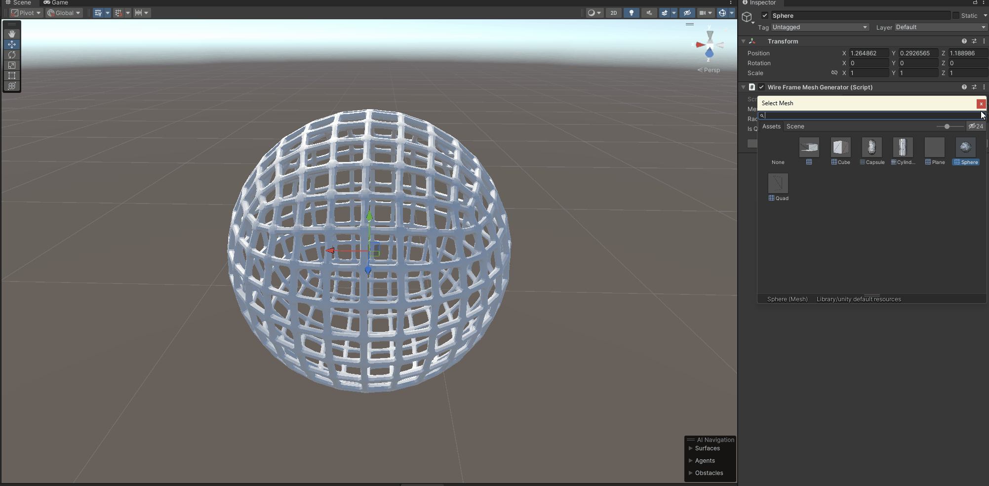 wireframe mesh generator